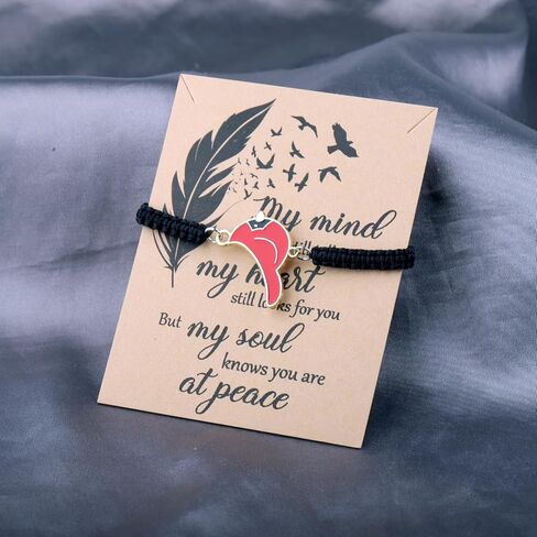 PLITI Sympathy Gift In Memory of Loved One Gift Cardinal Lover Gifts My Mind Still Talks To You Cardinal Bracelet For Family in Saudi Arabia