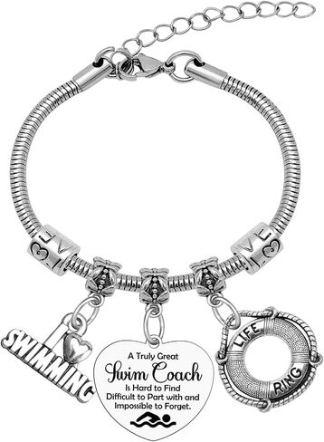 Mwphuy Swimming Gifts Bracelets for Women Swim Lover Gifts Swimming Team Gift Jewelry Bangle Bracelet Inspirational Gift for Women Friends Sister Christmas Graduation in Kuwait