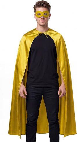 Adult Super Hero Cape and Mask, Halloween Costume Adult Cape Superhero Party Cape, Birthday Dress Up Party Gift in Kuwait