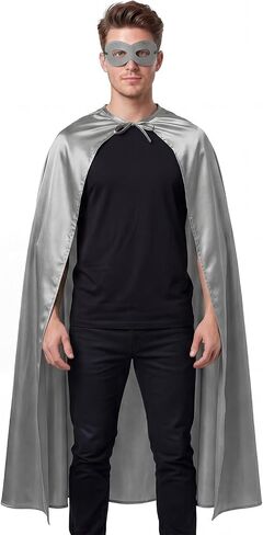 Adult Super Hero Cape and Mask, Halloween Costume Adult Cape Superhero Party Cape, Birthday Dress Up Party Gift in Kuwait