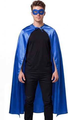 Adult Super Hero Cape and Mask, Halloween Costume Adult Cape Superhero Party Cape, Birthday Dress Up Party Gift in Kuwait