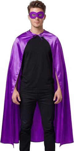 Adult Super Hero Cape and Mask, Halloween Costume Adult Cape Superhero Party Cape, Birthday Dress Up Party Gift in Kuwait