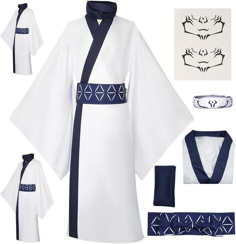 Ryomen Sukuna Costume Sukuna Kimono Tattoo Sticker Outfit Suit in Saudi Arabia