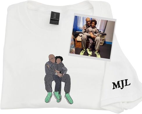 Custom Embroidered Dad Shirt – Personalized with Photo Gift for New Dad, First Father’s Day, or Birthday in Saudi Arabia