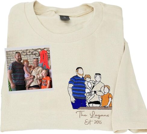 Custom Embroidered Dad Shirt – Personalized with Photo Gift for New Dad, First Father’s Day, or Birthday in Saudi Arabia