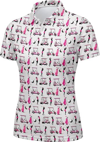 Womens Golf Shirt Funny Golf Shirts for Woman Short Sleeve Shirts for Tennis Golfer in Saudi Arabia