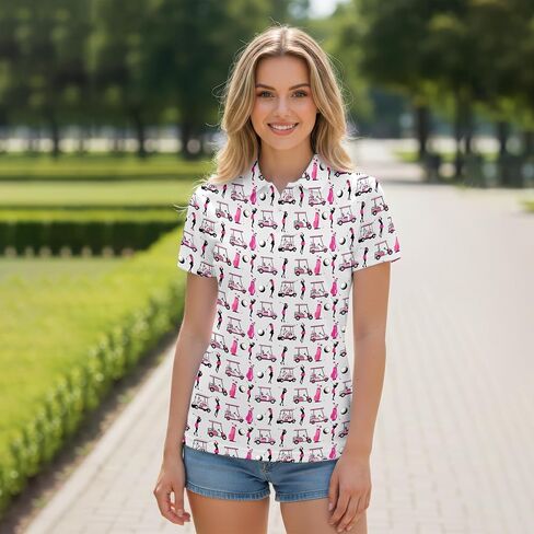 Womens Golf Shirt Funny Golf Shirts for Woman Short Sleeve Shirts for Tennis Golfer in Saudi Arabia