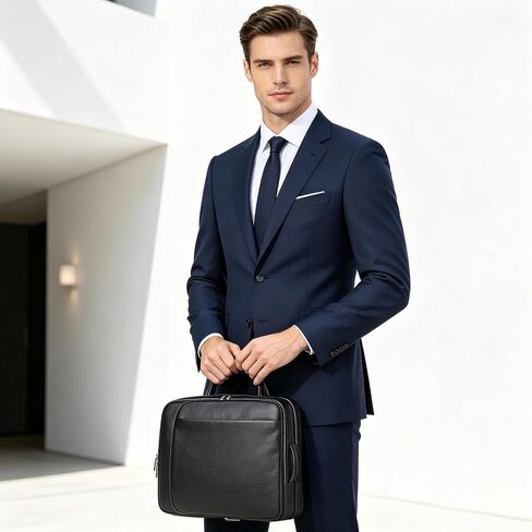 Laptop Leather Travel Backpack For Men Carry On Back Pack For Business Work computer Backpacks Fit 15.6" Laptop in Saudi Arabia