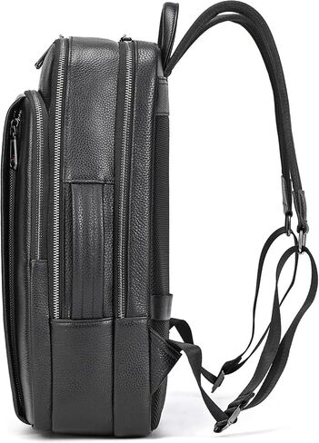 Laptop Leather Travel Backpack For Men Carry On Back Pack For Business Work computer Backpacks Fit 15.6" Laptop in Saudi Arabia