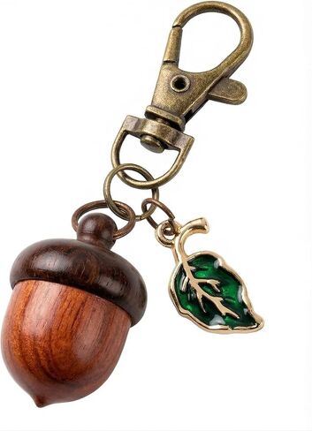 Rovian Keychain Pill Holder, Cute Acorn Small Pill Case, Waterproof Cottage Core Charm, Discrete Keychain Container, Mini Backpack Keychain for Women Purse Travel in Saudi Arabia
