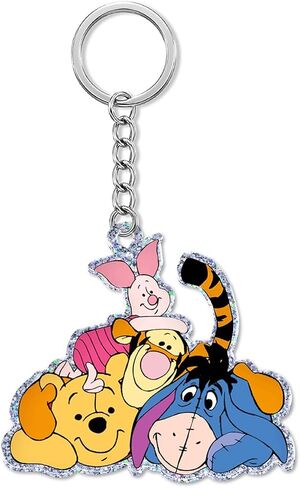 Pooh Bear Keychain, Funny Pooh Bear Gifts for Nurse Teacher, Friendship Gifts for Besties Coworkers, Cute Keychain for Bag Purse Keys in Kuwait