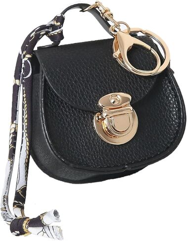 Mini Backpack Keychain for Women, Small Change Pouch Coin Purse Twist-lock with Key Headset Bag in Kuwait