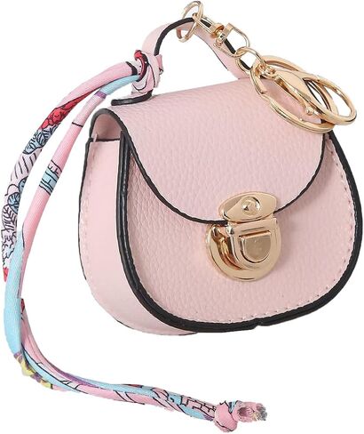 Mini Backpack Keychain for Women, Small Change Pouch Coin Purse Twist-lock with Key Headset Bag in Kuwait