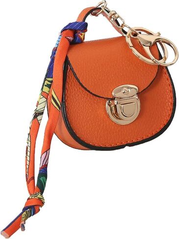 Mini Backpack Keychain for Women, Small Change Pouch Coin Purse Twist-lock with Key Headset Bag in Kuwait