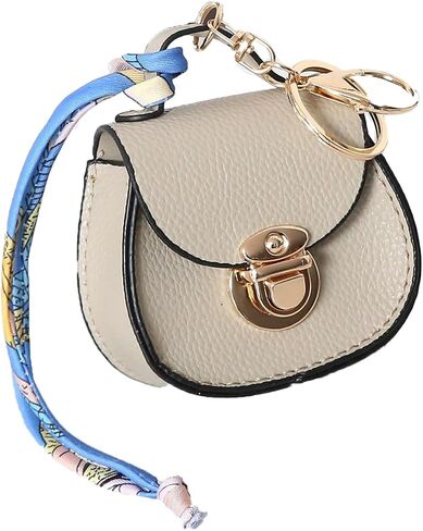 Mini Backpack Keychain for Women, Small Change Pouch Coin Purse Twist-lock with Key Headset Bag in Kuwait