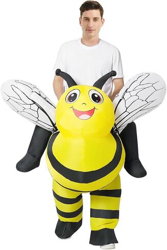 GOOSH Inflatables Bumble Bee Costume for Adults Halloween Costume Men Women Funny Insects Outfit Blow up Costume,Lightweight&Flexible for Halloween Fancy Dress Party Cosplay,Parades,Carnival in Kuwait