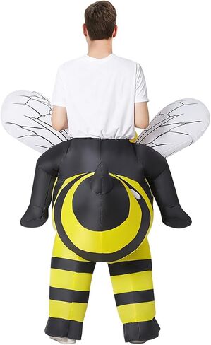 GOOSH Inflatables Bumble Bee Costume for Adults Halloween Costume Men Women Funny Insects Outfit Blow up Costume,Lightweight&Flexible for Halloween Fancy Dress Party Cosplay,Parades,Carnival in Kuwait