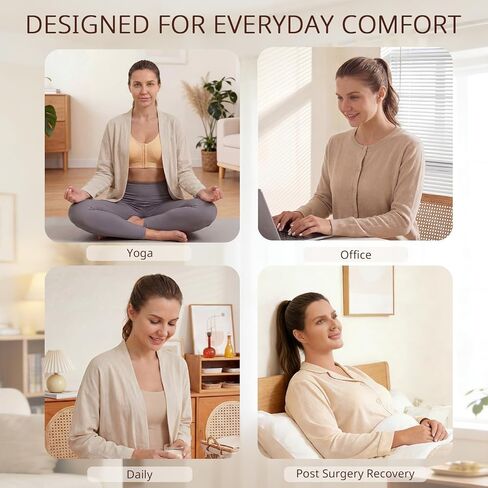 5-Pack Front Closure Bras Set Breathable Mastectomy Post Surgery Wireless Mesh Bra for Women in Saudi Arabia