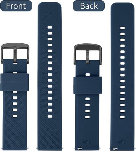 TStrap Silicone Watch Bands Rubber - Navy Blue Quick Release Watch Straps Soft - Waterproof Military Watch Strap for Men Women - for Smart Watches Bracelet Replacement 18mm 19mm 20mm 21mm 22mm in Saudi Arabia