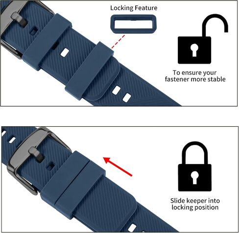TStrap Silicone Watch Bands Rubber - Navy Blue Quick Release Watch Straps Soft - Waterproof Military Watch Strap for Men Women - for Smart Watches Bracelet Replacement 18mm 19mm 20mm 21mm 22mm in Saudi Arabia