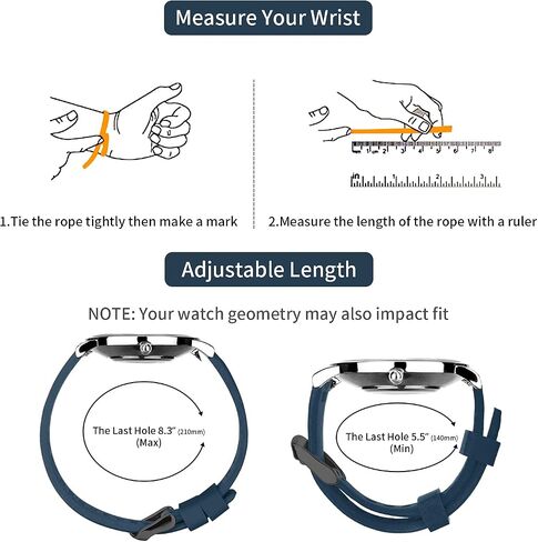 TStrap Silicone Watch Bands Rubber - Navy Blue Quick Release Watch Straps Soft - Waterproof Military Watch Strap for Men Women - for Smart Watches Bracelet Replacement 18mm 19mm 20mm 21mm 22mm in Saudi Arabia