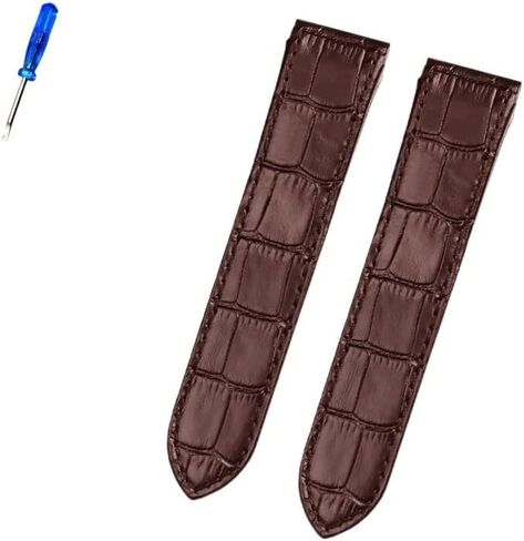 Premium leather strap accessories for cartier Santos 100 men and women leather strap 20mm 23mm in Kuwait