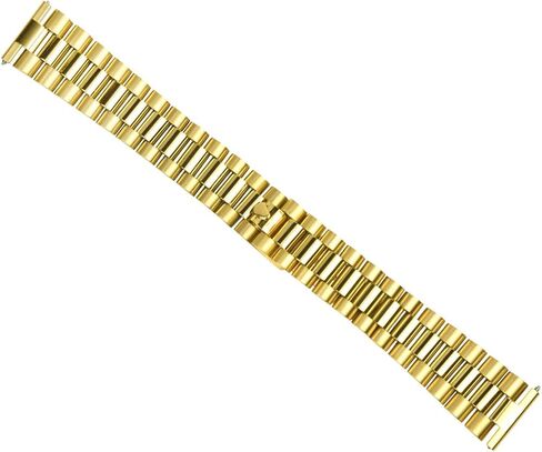 Ewatchparts 20mm President Watch Band Compatible With 36mm Rolex President, Datejust Gold Straight End in Kuwait