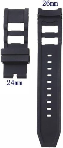 Replacement Silicone Watch Band for Invicta Russian Diver Watch -26mm Black Rubber Watch Band Strap Compatible with Invicta Watch 1088 1090 1091 1242 1243 1433 1434 1435 in Saudi Arabia
