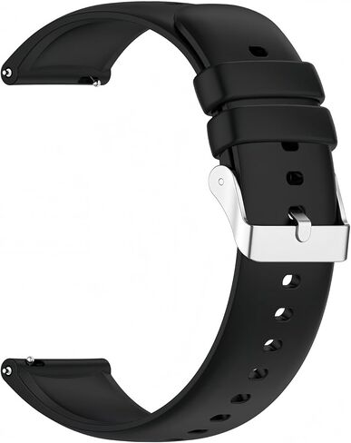 Watch Band Quick Release Adjustable Silicone Strap with Silver Stainless Steel Buckle in Saudi Arabia