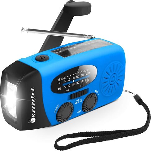 Emergency Crank Weather Radio, 4000mAh Solar Hand Crank Portable AM/FM/NOAA Radio with 1W 3 Mode Flashlight & Motion Sensor Reading Lamp, Cell Phone Charger, SOS for Home and Emergency in Saudi Arabia