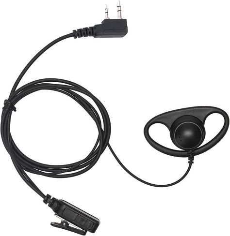 Single-Wire Earpiece Surveillance Kit Compatible with Retevis, BaoFeng, BTECH, Kenwood, Arcshell AR-5 Walkie Talkie with PTT Mic D-Shaped Clip-Ear Headset(2 PCS) in Saudi Arabia