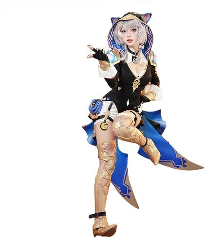 Cipher Cosplay with Tail Honkai Star Strail Costumes Women Cosplay Full Set for Game Halloween Party in Saudi Arabia