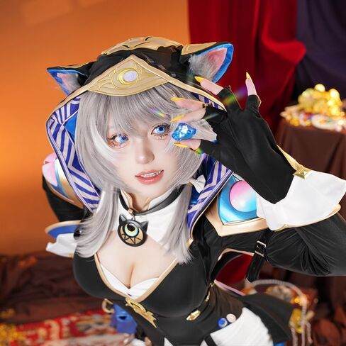 Cipher Cosplay with Tail Honkai Star Strail Costumes Women Cosplay Full Set for Game Halloween Party in Saudi Arabia