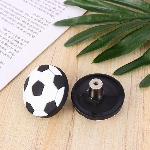 minkissy Football Pattern Wardrobe Door Knob 4pcs Set with Nails, Plastic Cabinet Pull Handle for Room, Safety Furniture Drawer Grip in Kuwait