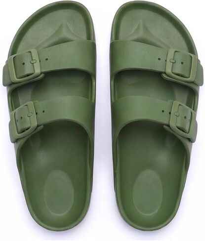 Kids Slides for Little & Big Kids – EVA Sandals with 2 Adjustable Straps, Non-Slip Summer Beach Shoes for Boys and Girls in Saudi Arabia