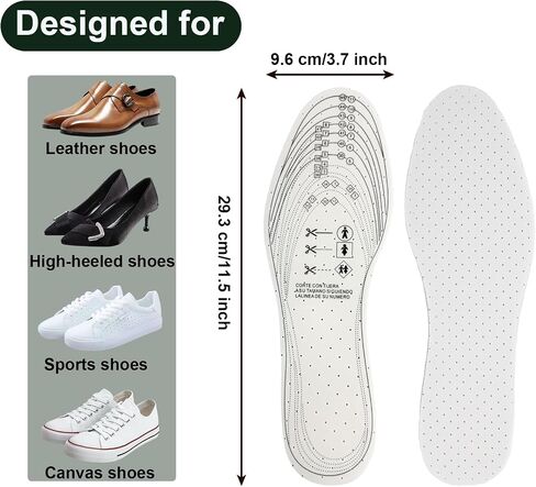 8 Pairs Unisex Cushioning Shoe Insoles, Latex Foam Breathable Perforated Inserts, Comfort Replacement Insoles for Walking, Men 5-11 Women 2-8 in Saudi Arabia