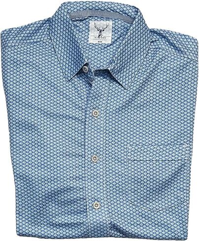 Nicoby by Age of Wisdom Performance Popcorn Print Short Sleeve Shirt in Saudi Arabia
