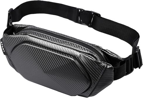 O-TBOST Carbon Fiber Crossbody Bag for Men Small Waist Fanny Pack for Travel Cycling in Saudi Arabia