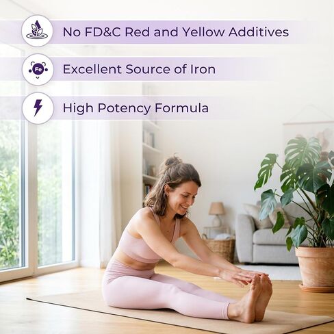 Iron 65 mg (from 325 mg Ferrous Sulfate), 200 Tablets, High Potency Iron Supplement, Non-GMO, Gluten Free, No Synthetic Dyes in Saudi Arabia