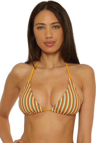 قطعة بيكيني علوية مثلثة للسيدات من Lucky Brand، قابلة للتعديل، برباط خلفي، ملابس سباحة منفصلة للنساء in Kuwait