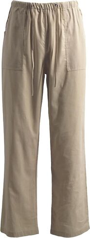 perdontoo Mens Casual Cotton Linen Pants Elastic Waist Drawstring Straight Summer Beach Pants (XX-Large, Dark Khaki) in Saudi Arabia
