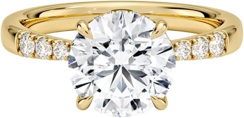 1–5 CT Moissanite Engagement Ring for Women, E–F Color VVS1–VVS2 Hidden Halo Design, 10K 14K 18K Solid Gold With Gold Purity XRF Report Card & 925 Sterling Silver Bridal Promise Wedding Christmas Gift in Saudi Arabia