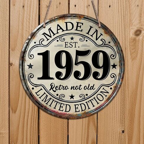 1967 Retro Collectible Sign – Classic Round Metal Design with Retro Not Old Motto – Pre-Drilled for Easy Hanging, Perfect for Vintage Decor Lovers in Kuwait