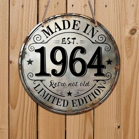 1967 Retro Collectible Sign – Classic Round Metal Design with Retro Not Old Motto – Pre-Drilled for Easy Hanging, Perfect for Vintage Decor Lovers in Kuwait
