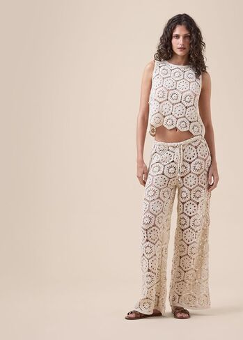 CALZEDONIA Woman's Crocheted Maxi Gilet in Kuwait