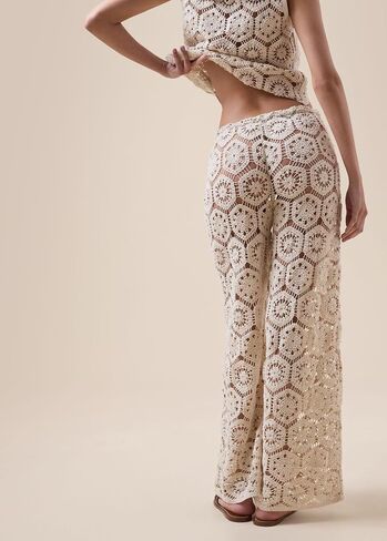 CALZEDONIA Woman's Crocheted Maxi Gilet in Kuwait