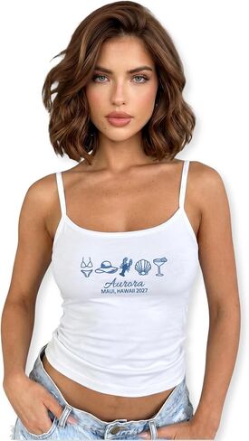 Custom Mrs Script Embroidered Tank Top Bride Last Name Cami - Bridal Shower Party, Bachelorette Newlywed Wedding Gift in Saudi Arabia