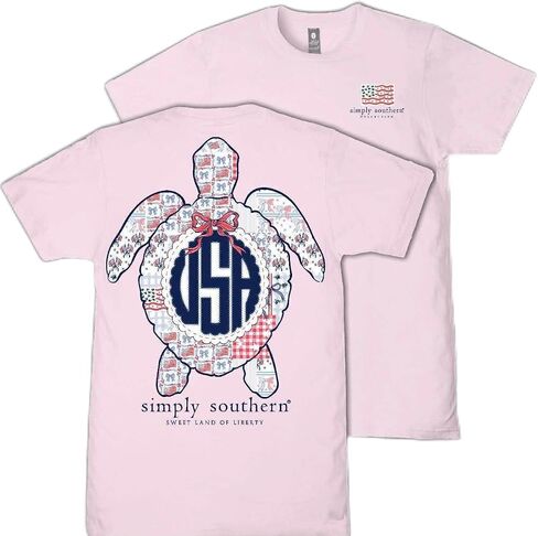 Simply Southern USA Turtle - Sweet Land of Liberty - Patriotic - Adult T-Shirt in Kuwait
