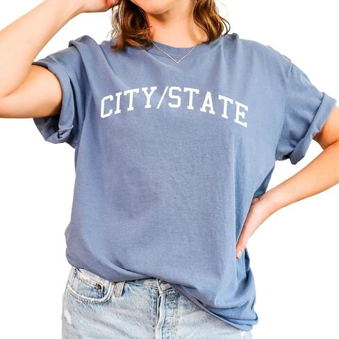 City State Text Graphic T Shirt Unisex Casual Typography Tee for Travel Pride Style in Saudi Arabia