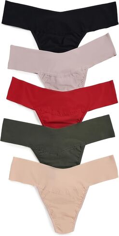 hanky panky Women's Natural Rise Thong Five Pack in Kuwait